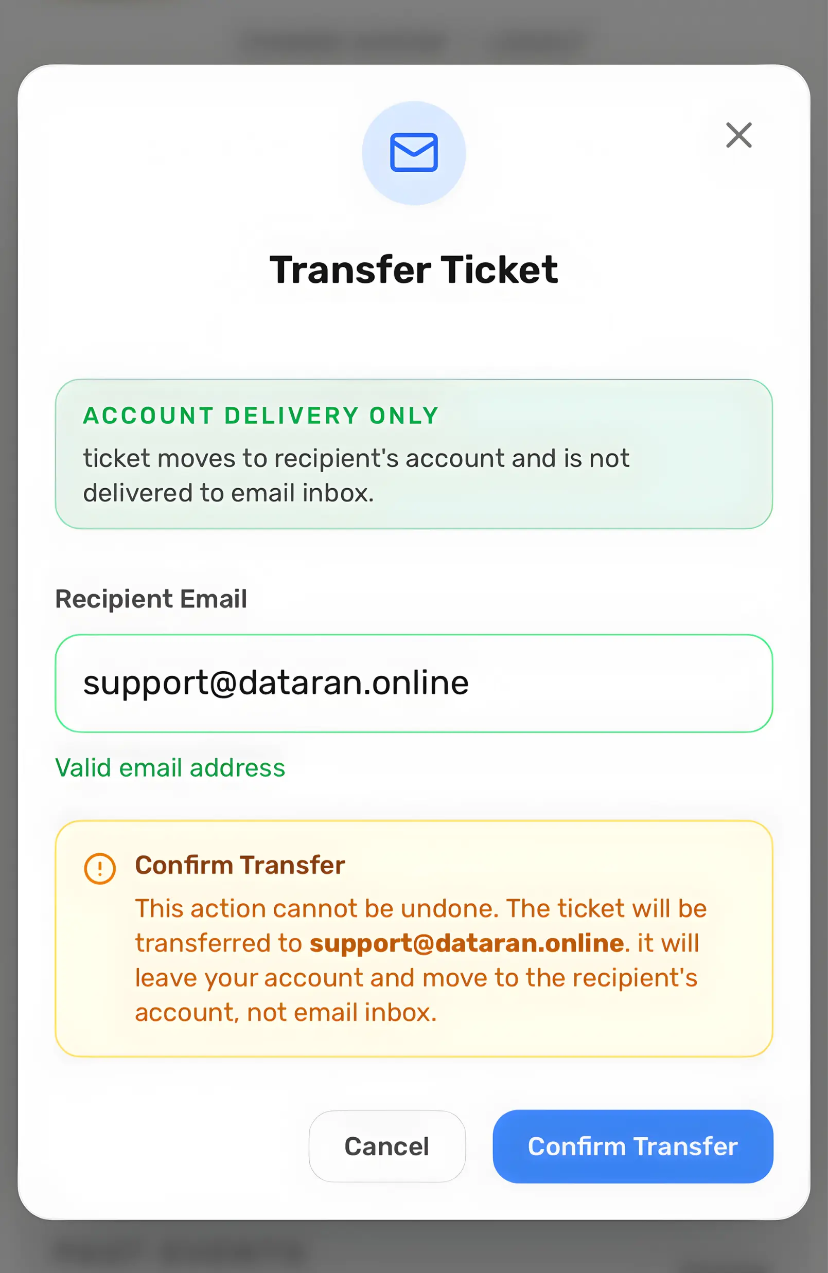 Ticket transfer guide